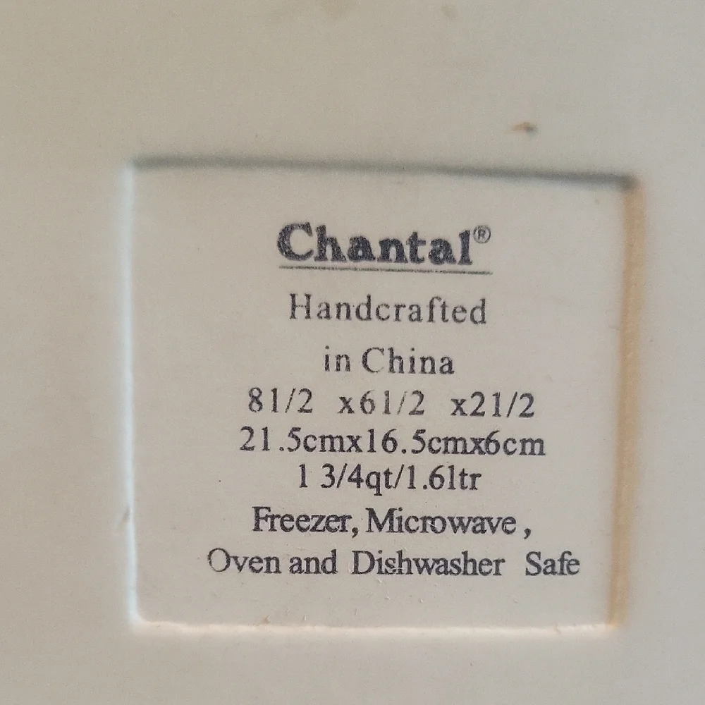 Chantal Green Ceramic Baking Dish 8 1/2